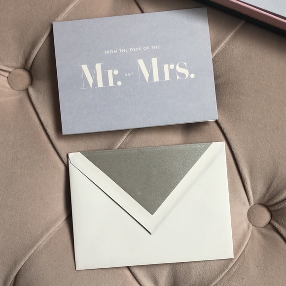 Kate Spade New York Mr. & Mrs. Thank You Card Set (NWT) & Bridal Tasks List - Picture 5 of 9